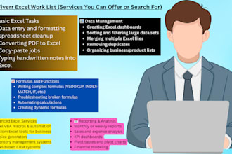 do professional excel data entry, cleanup, and formatting
