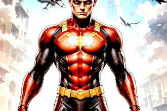 make into superhero comic cartoon of any kind for you