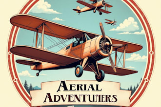 design high quality vintage flying club aviation logo for your business