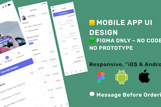 design mobile UI screen in figma for shopping, medical