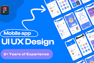 design mobile app ui ux,website,prototype in figma