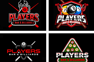design luxury billiards logo with free unlimited modifications