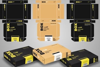 do product packaging design box design pouch label design amazon box 3d model