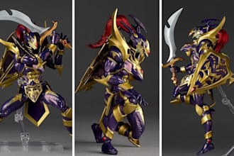 sculpt articulated figure 3d action figure 3d sculpting stl file for 3d printing