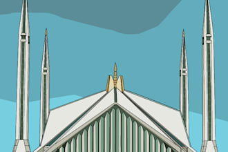 create stunning vector illustrations of landmarks or buildings