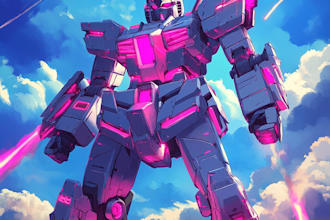 draw mecha robot armor character concept for you
