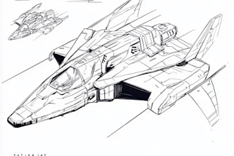 create spaceship concept art for you
