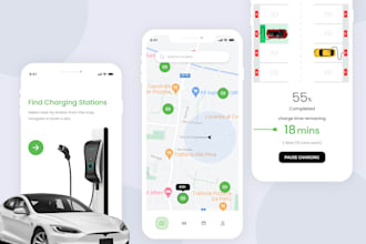 develop ev charging station app, ev solar charging station app, finder app, gps