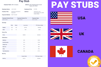 do paystubs for contractors and employees in 1 hour or less