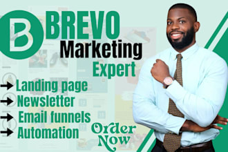 design brevo landing pages email funnels optin forms newsletters automation
