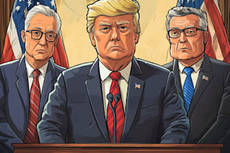 illustrate political cartoon character sketch or line art