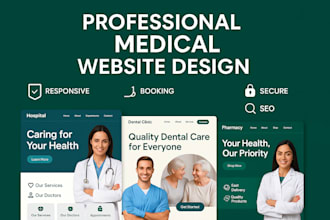 design medical hospital healthcare dental clinic homecare pharmacy website
