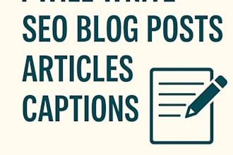 write SEO blog posts, articles, and captions