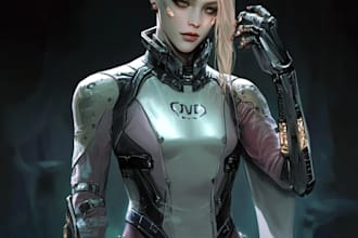 make a sci fi character design or concept art