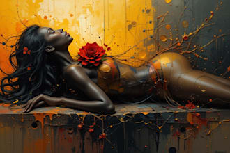 draw a digital abstract art illustration