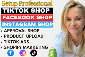 setup tiktok shop setup facebook shop instagram shop tiktok dropshipping shop