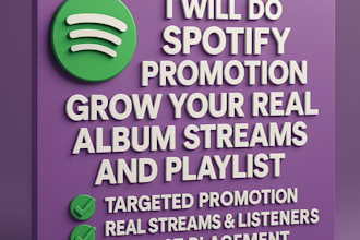 do spotify promotion grow your real album streams and playlist