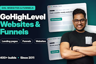 build your gohighlevel website, ghl funnel or landing page