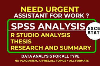 do urgent case study analysis, research, python, spss, and data analytics