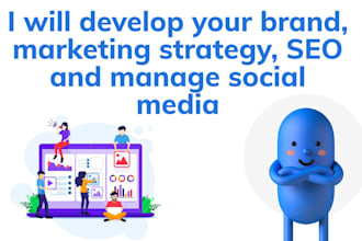 develop your brand markeing strategy seo and manage social media