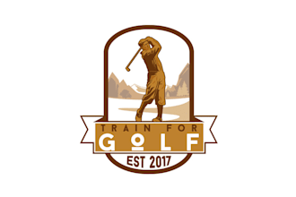 design dynamic fresh golf logo for social media