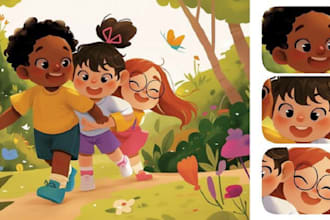 design kids storybook illustrations kids book covers for children picture book