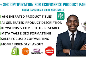 optimize your ecommerce website product page using ai for better SEO conversion