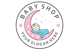 design a original baby shop logo for you in just 1 day
