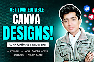 design editable canva templates, poster, flyer, social media posts