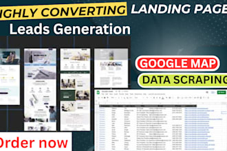 create high converting landing page google maps scraper for b2b leads generation