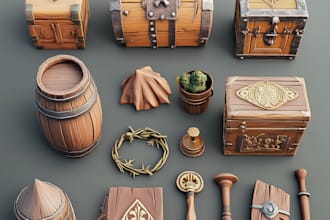 2d game character design props asset accessories object