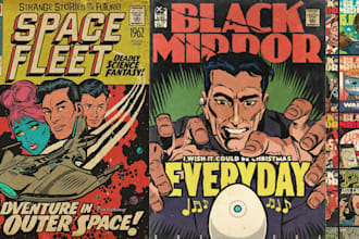 design retro comic page retro vintage comic poster illustration nsfw 70s pop art