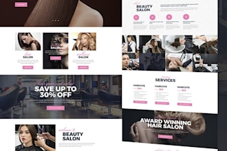 design salon booking website, beauty salon, nail website, spa skincare website