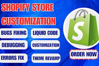 revamp shopify store custom code fix error debugging shopify liquid code fix wix
