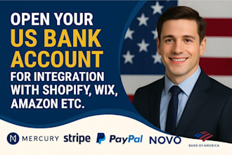create usa business bank mercury stripe wise novo paypal for your business