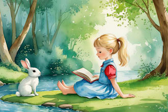 draw watercolor children book, children picture book illustrator, KDP book cover