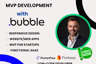 develop bubble website saas bubble mvp as bubble developer no code app