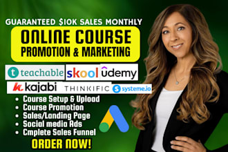 viral udemy online course promotion, kajabi business coach, webinar sales funnel
