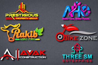 create modern construction, real estate, luxury logo design