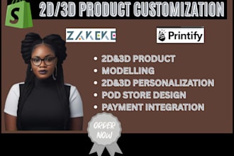 do zakeke kickflip customily zepto 2d 3d product configurator for shopify store