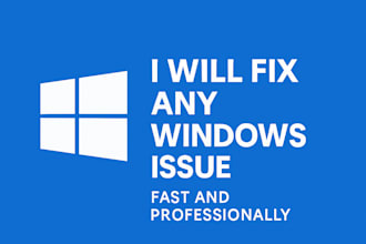 fix any windows or windows server issue fast and professionally