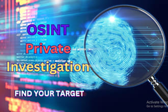 do private detective, osint investigation and background check on your target