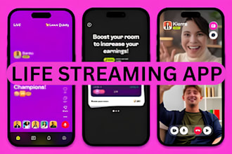 develop live streaming app streaming website video streaming app streaming app