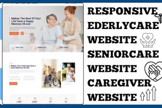 design healthcare website homecare, senior care website caregiver website