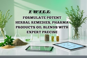 formulate potent herbal remedies, pharma products oil blends with expert precise