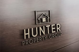 make custom construction, real estate, property and company logo design