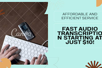 transcribe english audio to text accurately and fast