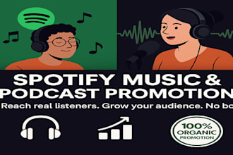 do organic spotify promotion for your music and podcast