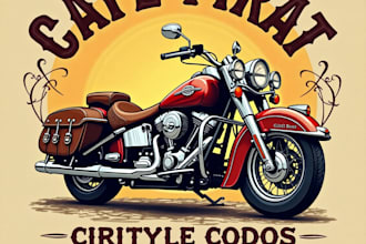 design high quality vintage motorcycle logo for your business
