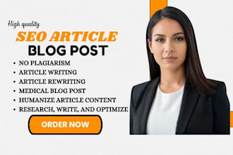 write seo articles, website content, sales copywriting, medical blog content